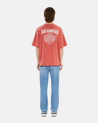 T-shirt avec sérigraphie rouge