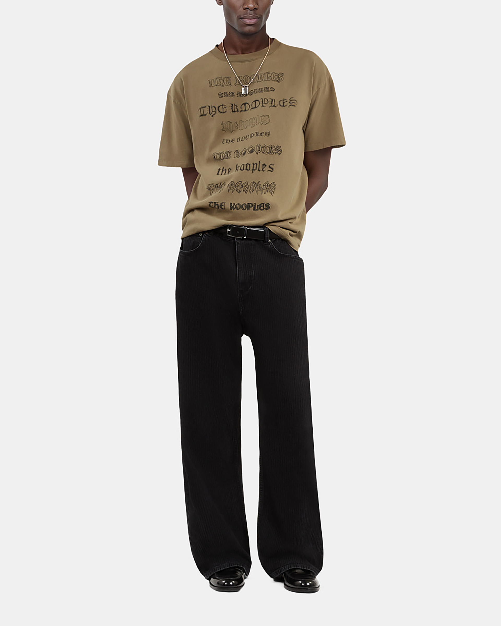 T-shirt avec sérigraphie marron