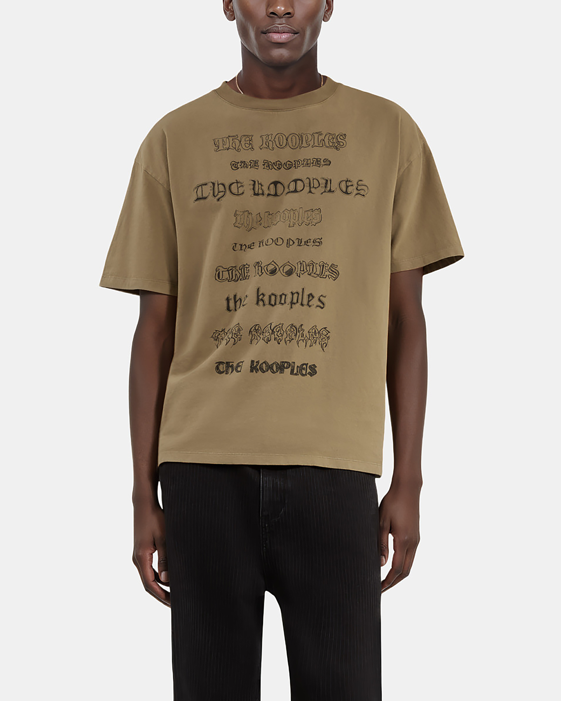 T-shirt avec sérigraphie marron