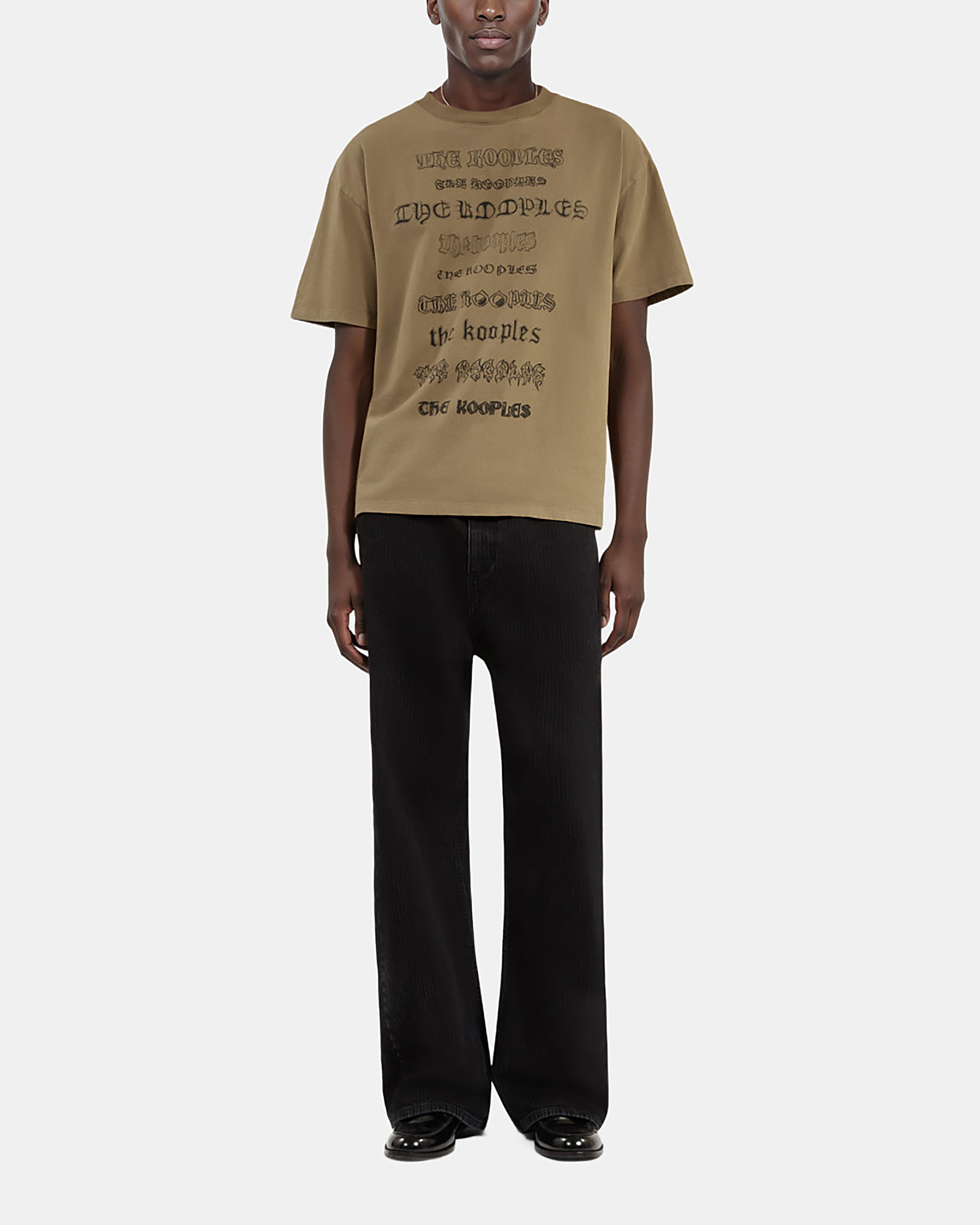 T-shirt avec sérigraphie marron