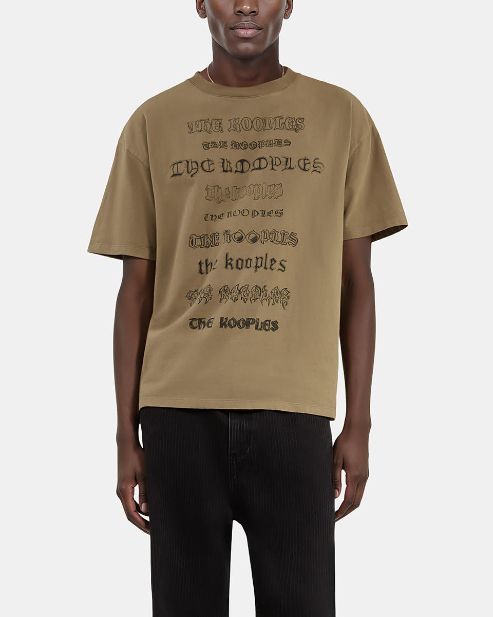 T-shirt avec sérigraphie marron