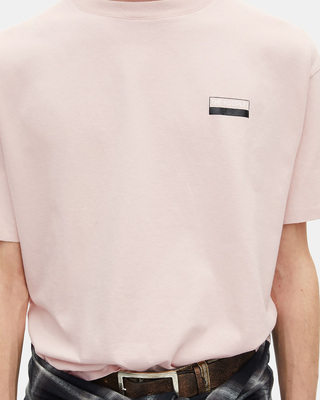 T-shirt à sérigraphie rose