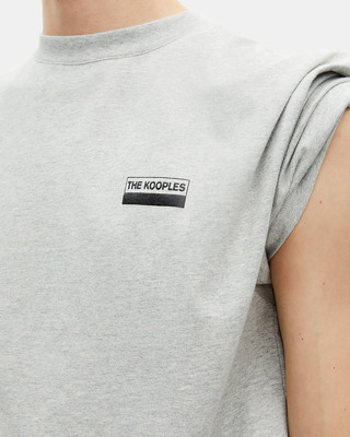 T-shirt à sérigraphie gris