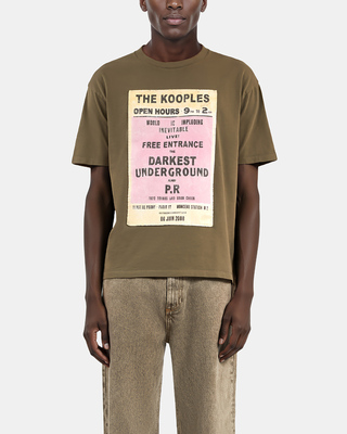 T-shirt avec sérigraphie kaki