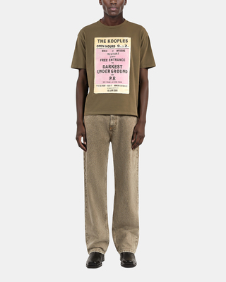 T-shirt avec sérigraphie kaki