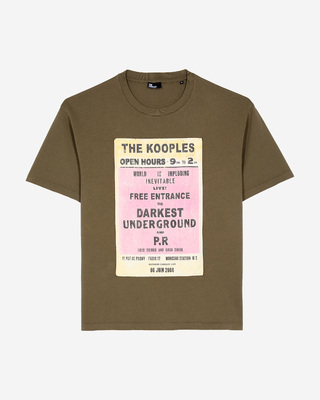 T-shirt avec sérigraphie kaki
