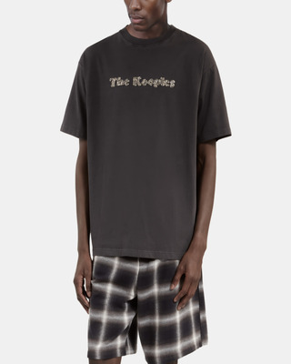 T-shirt avec logo délavé noir