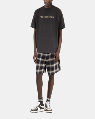 T-shirt avec logo délavé noir