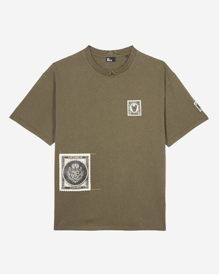 T-shirt avec patchs kaki
