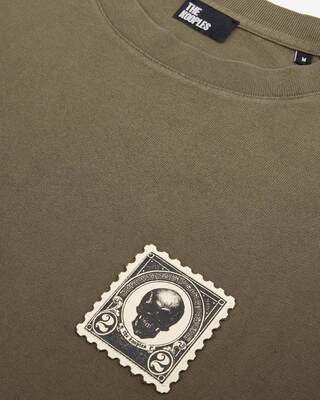 T-shirt avec patchs kaki