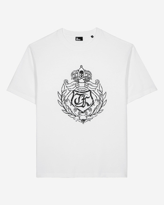 T-shirt avec sérigraphie blason blanc
