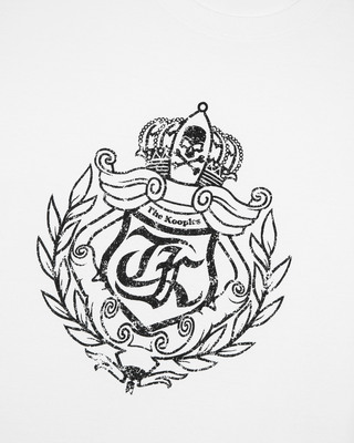T-shirt avec sérigraphie blason blanc