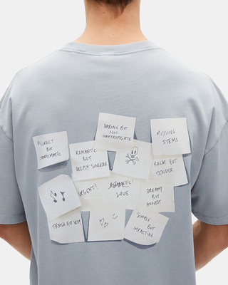 T-shirt avec sérigraphie bleu