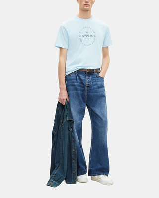 T-shirt avec sérigraphie bleu clair