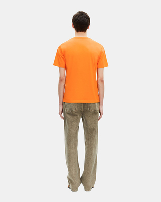 T-shirt avec sérigraphie logo orange