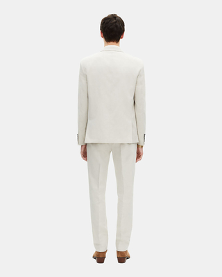 Veste de costume en coton & lin écrue