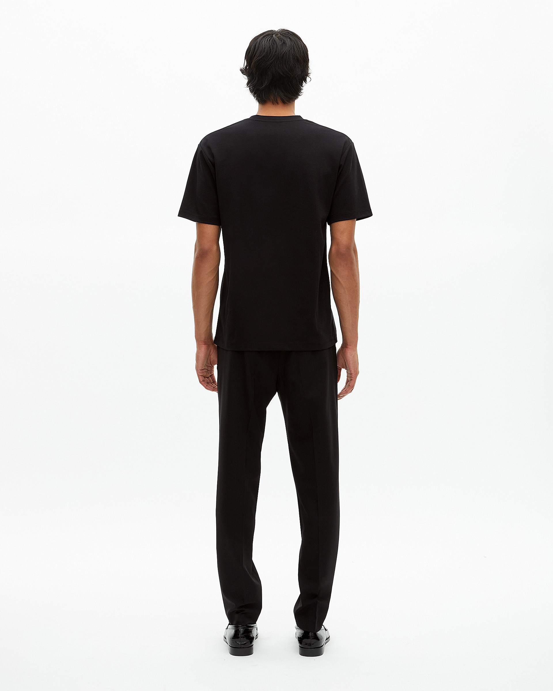 T-shirt Mixte droit uni noir