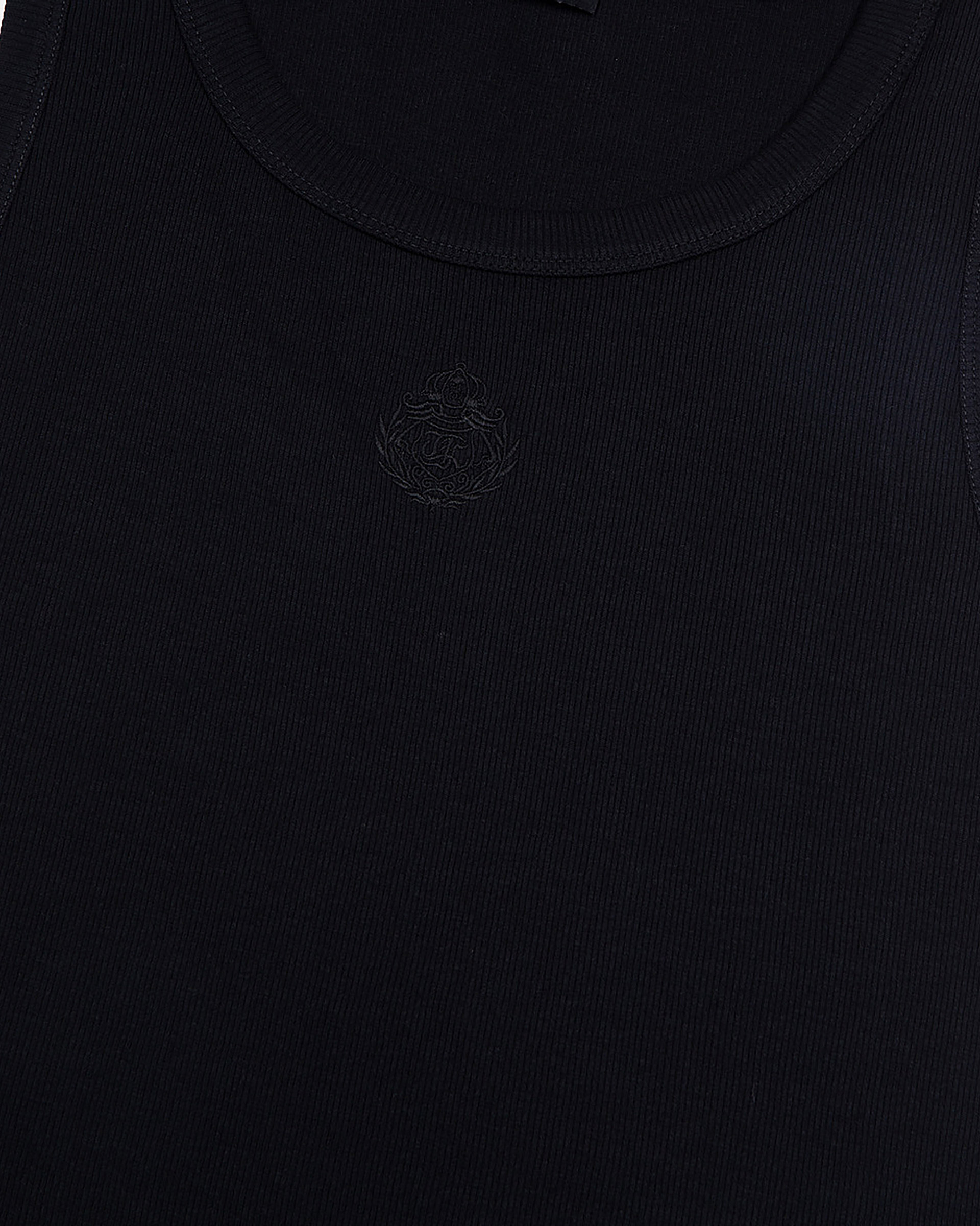 Débardeur avec broderie blason noir