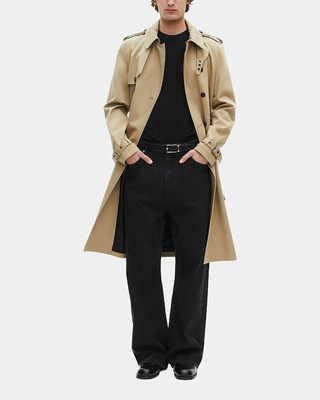 Trench coupe large beige