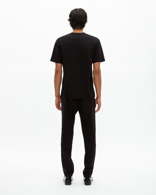 T-shirt Mixte droit uni noir
