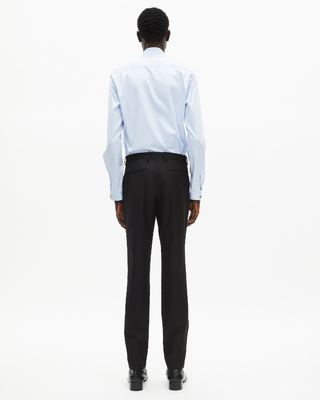 Pantalon de costume en laine ajusté noir