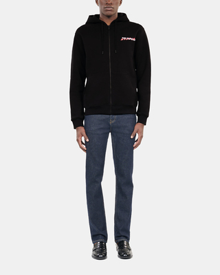 Sweatshirt zippé à capuche What is noir