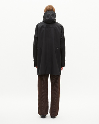 Parka &agrave; traitement d&eacute;perlant &agrave; capuche noire
