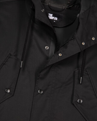 Parka &agrave; traitement d&eacute;perlant &agrave; capuche noire