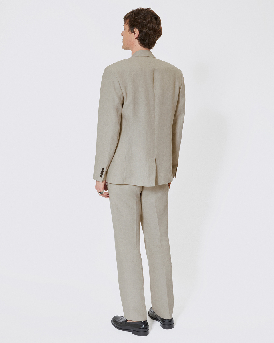 Veste de costume en lin beige