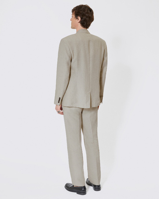 Veste de costume en lin beige