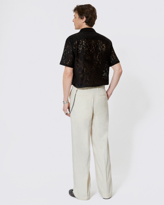 Pantalon large à chaîne beige
