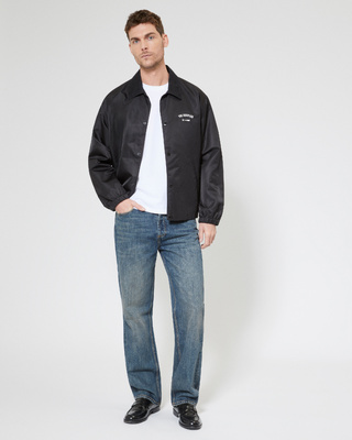 Blouson avec broderie dos noir