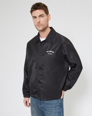 Blouson avec broderie dos noir