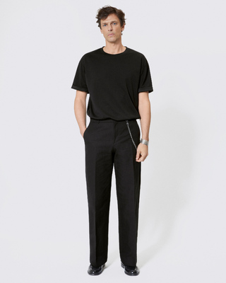 Pantalon large à chaîne noir