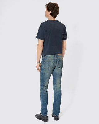 Jean slim délavé bleu moyen