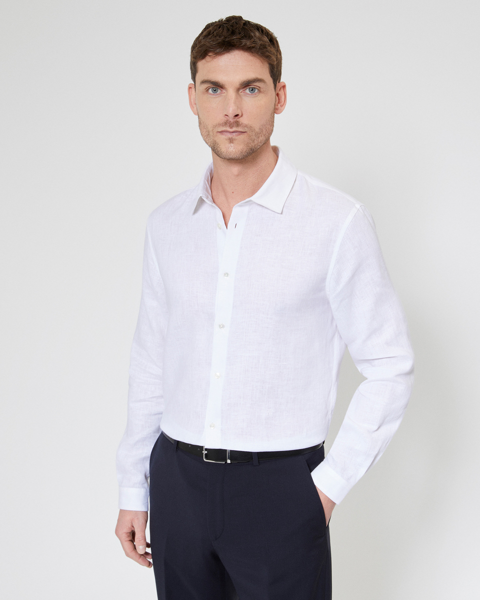 Chemise en lin blanche