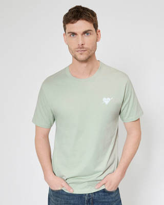 T-shirt avec flocage coeur vert