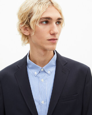 Veste de costume en laine marine