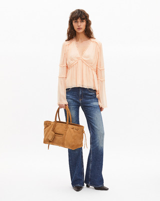 Top avec volants pêche