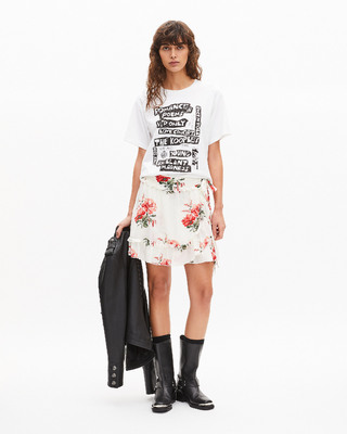 T-shirt avec sérigraphie blanc