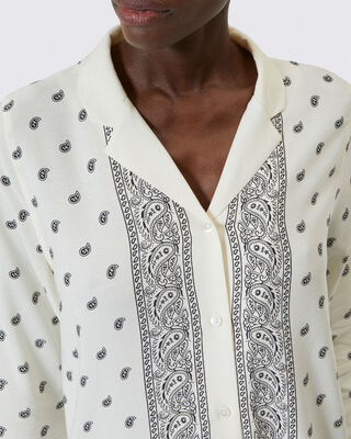 Chemise imprimé bandana écrue