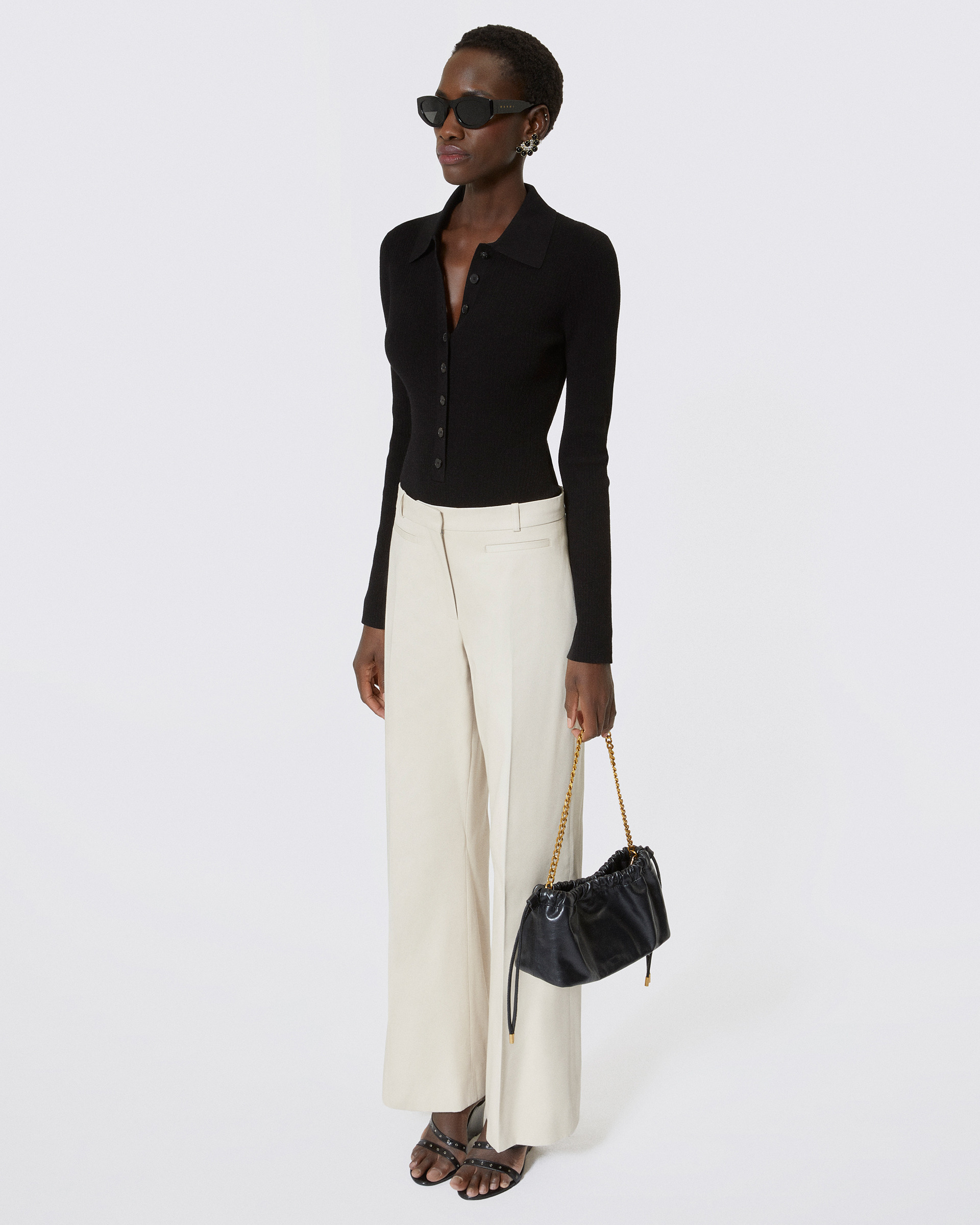 Pantalon en coton beige