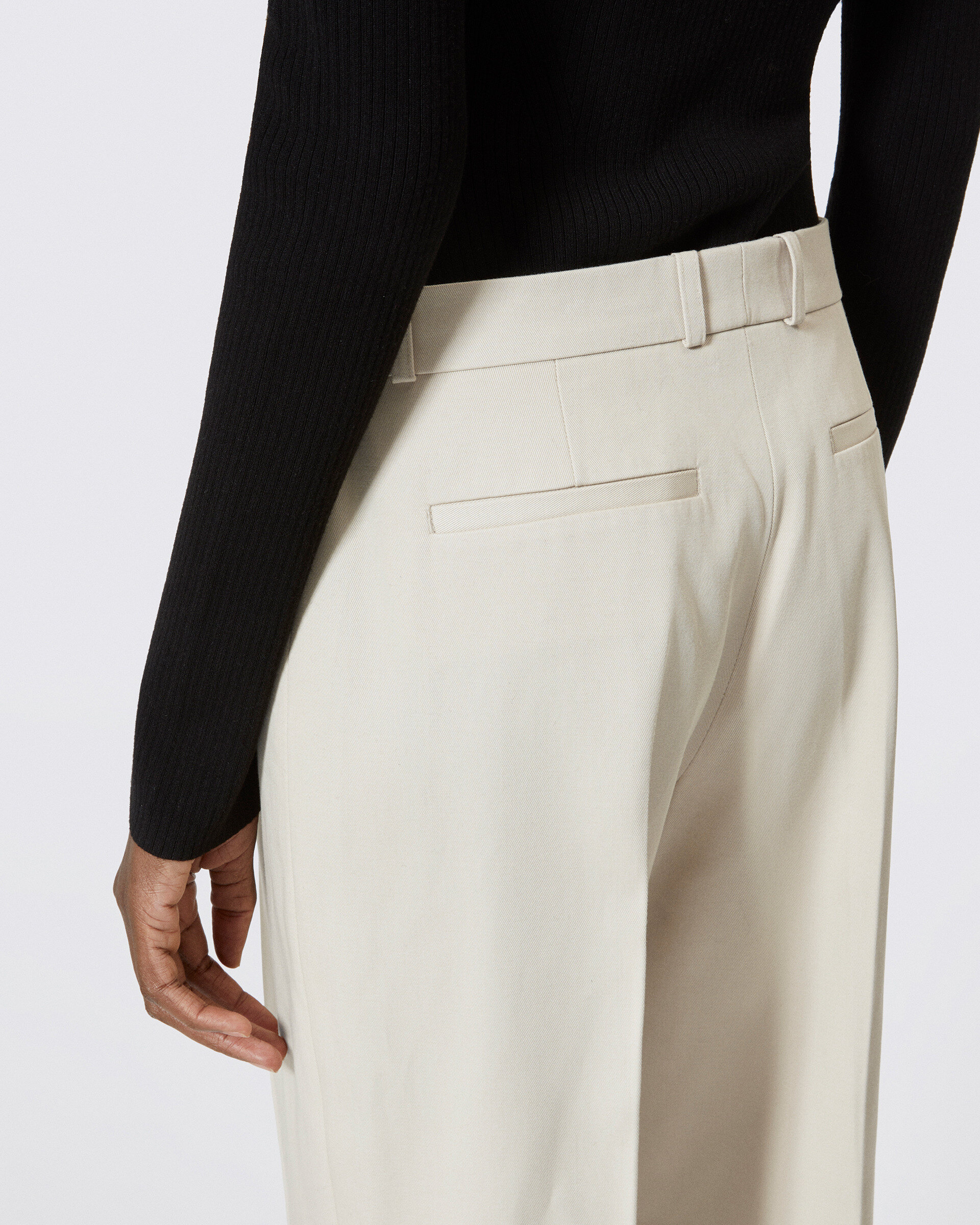 Pantalon en coton beige