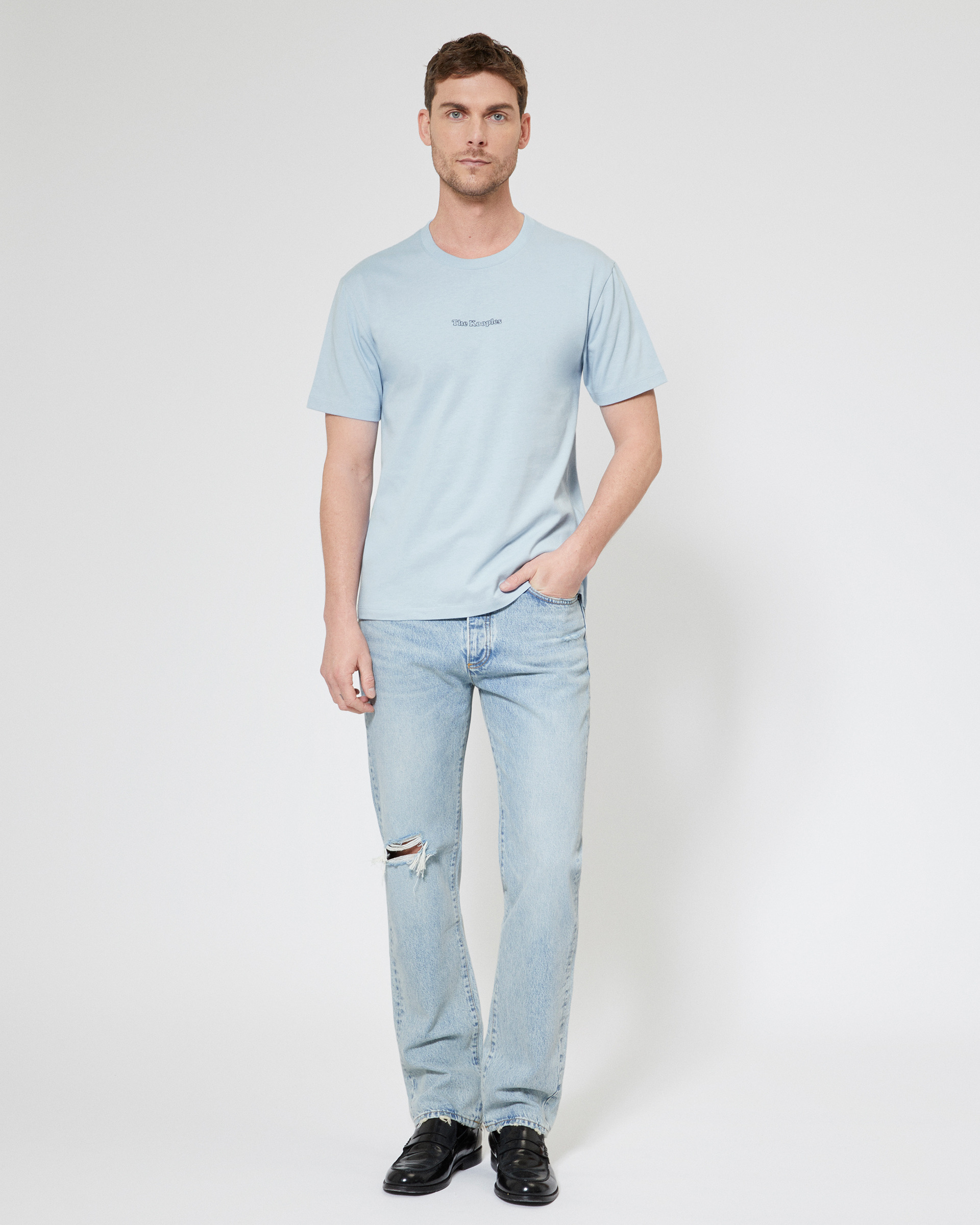 T-shirt avec logo détouré bleu