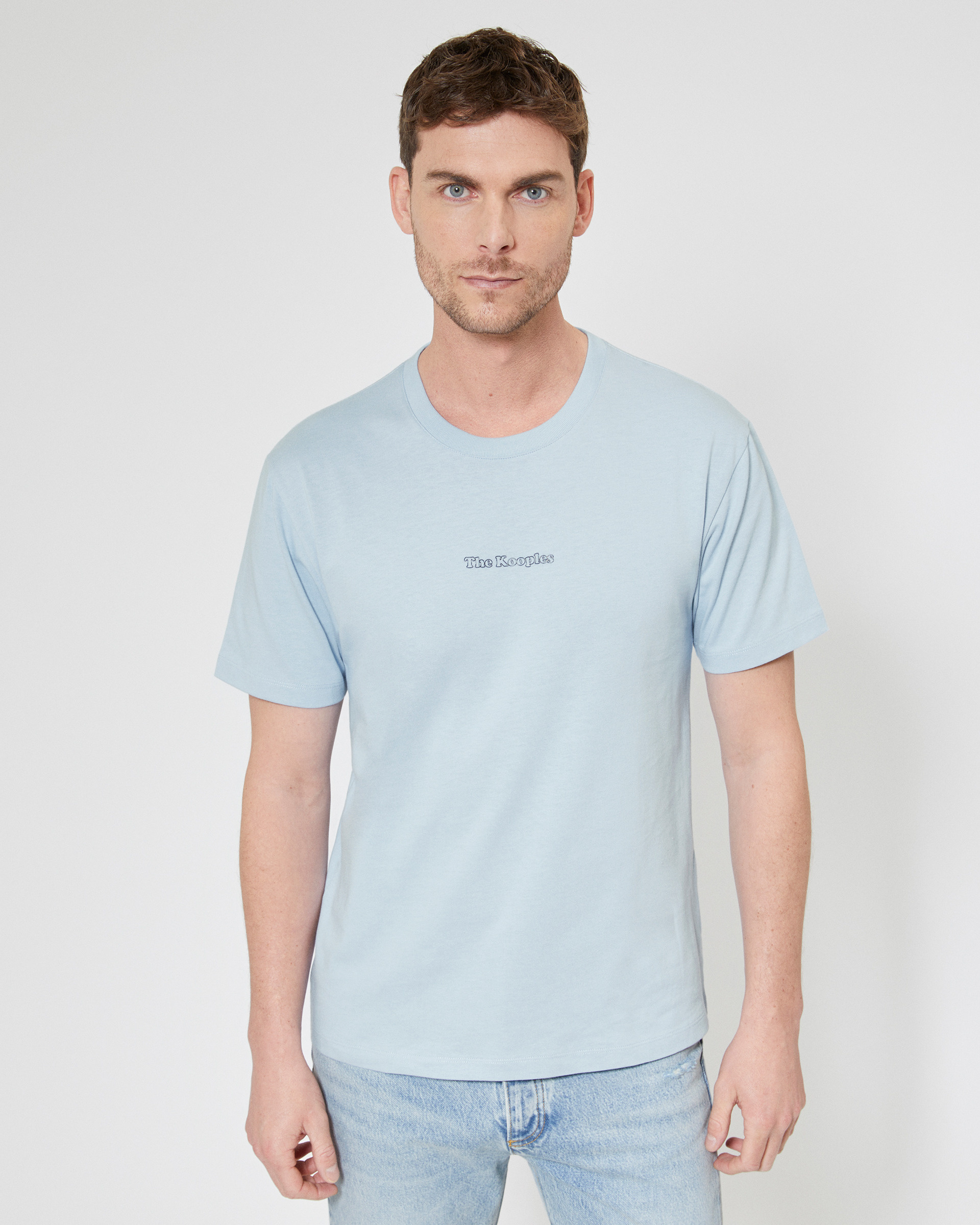 T-shirt avec logo détouré bleu