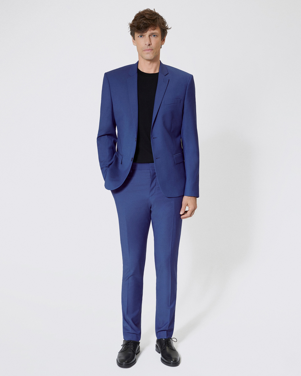 Veste de costume en laine bleue