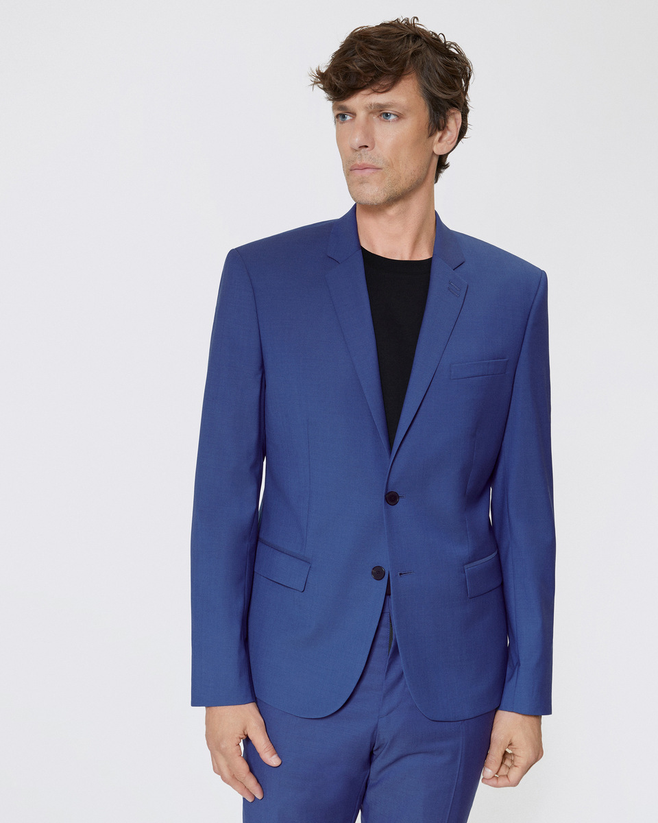 Veste de costume en laine bleue