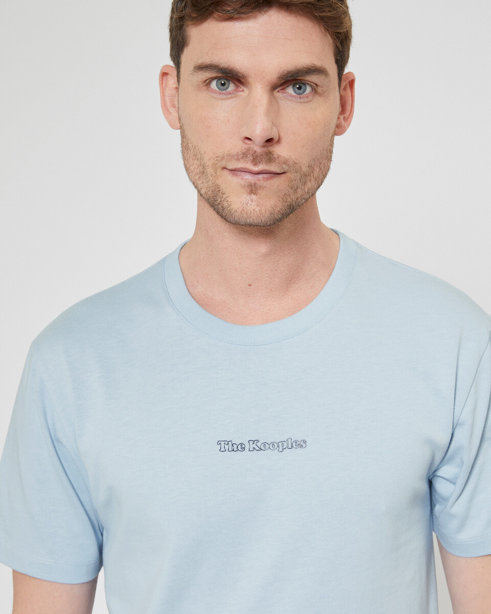 T-shirt avec logo détouré bleu