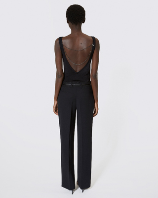 Pantalon tailleur large noir