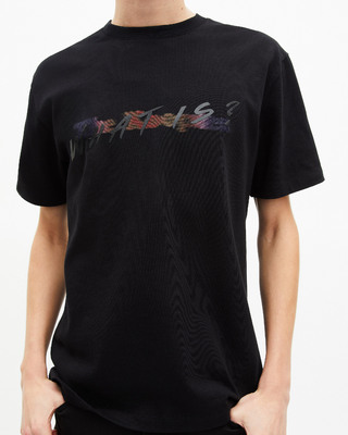 T-shirt avec logo multicolore noir